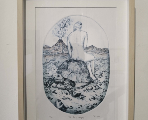 Exposition Gravures Ekin Kirimkan, Iris Miranda, Melissa Tresse Abbadiale décembre 2019 janvier 2020