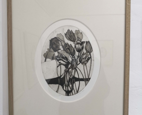 Exposition Gravures Ekin Kirimkan, Iris Miranda, Melissa Tresse Abbadiale décembre 2019 janvier 2020