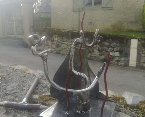 Stage sculpture métal Pedro Fremy L'Abbadiale février 2021
