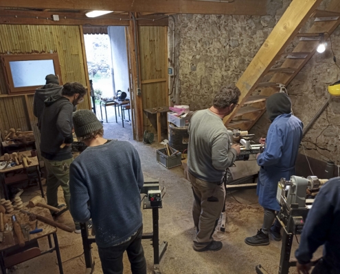 Stage tournage sur bois Romuald Clémenceau L'Abbadiale mars 2022