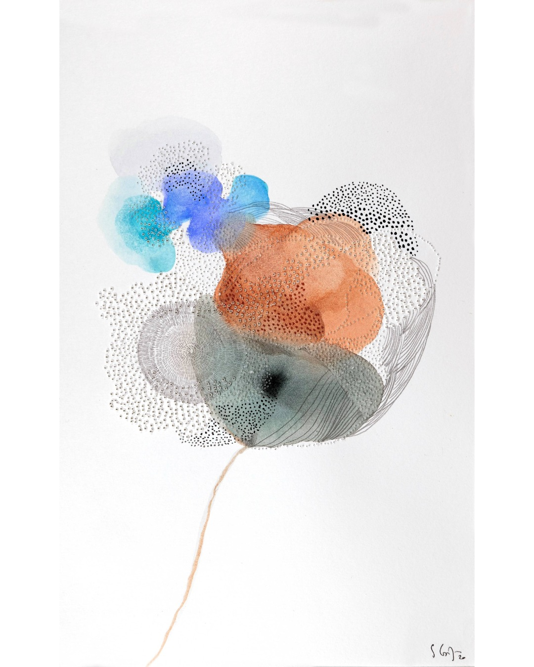 25-02_ekin-15-IGw Œuvre de Sandrine Ginisty – courbes organiques et couleurs fluides, exposition Intimes variations 2025