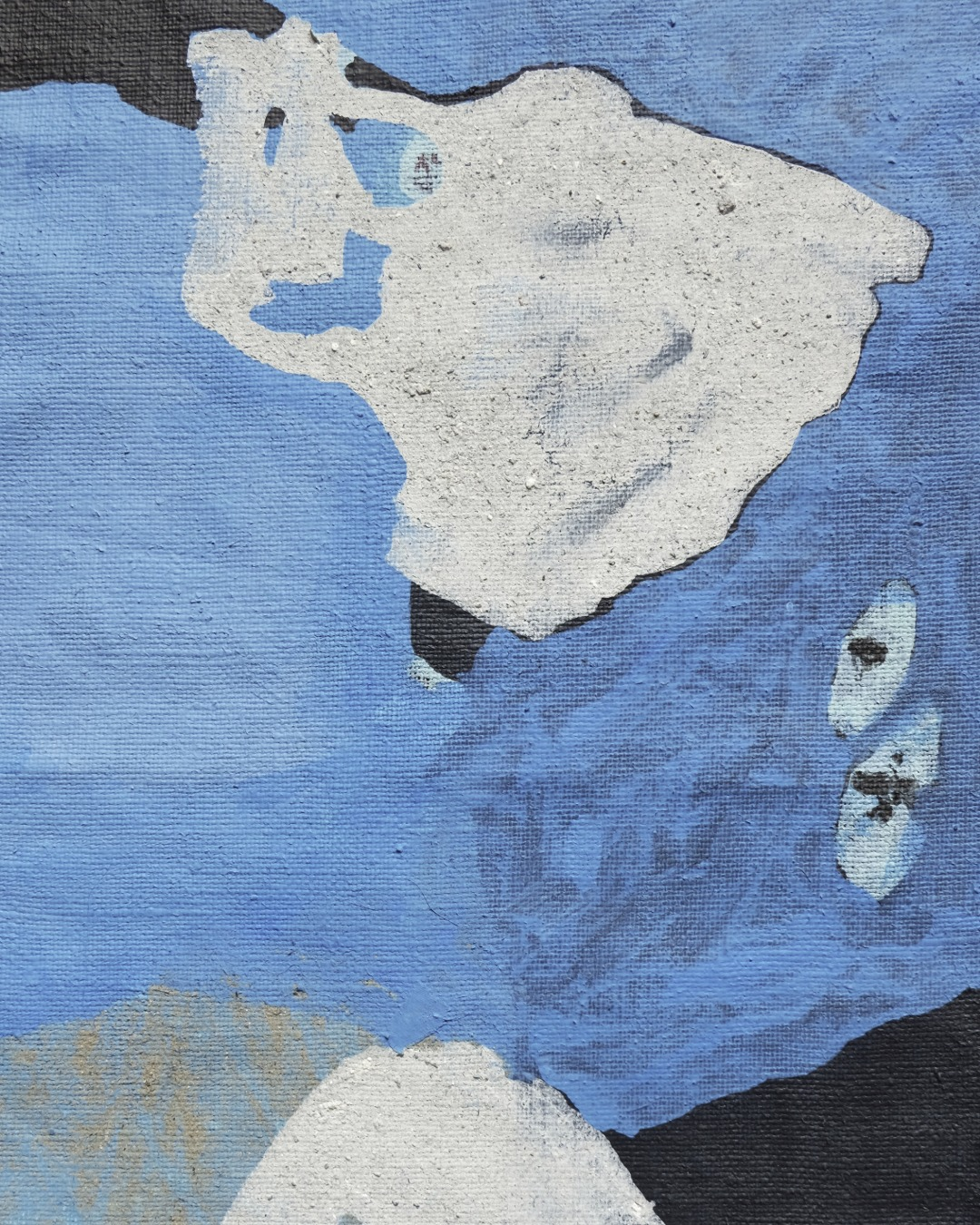 Peinture d'Isabelle Crampe – textures et couleurs fluides, exposition MA : en suspens, L'Abbadiale 2025