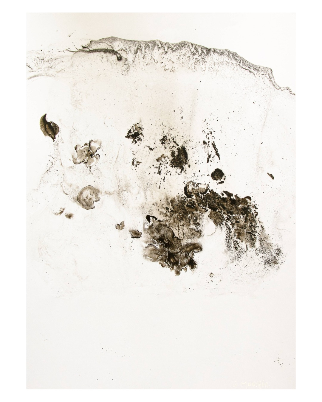 Encre abstraite aux nuances froides d'Élisabeth Mounic – dialogue avec les paysages polaires, Abbadiale 2026