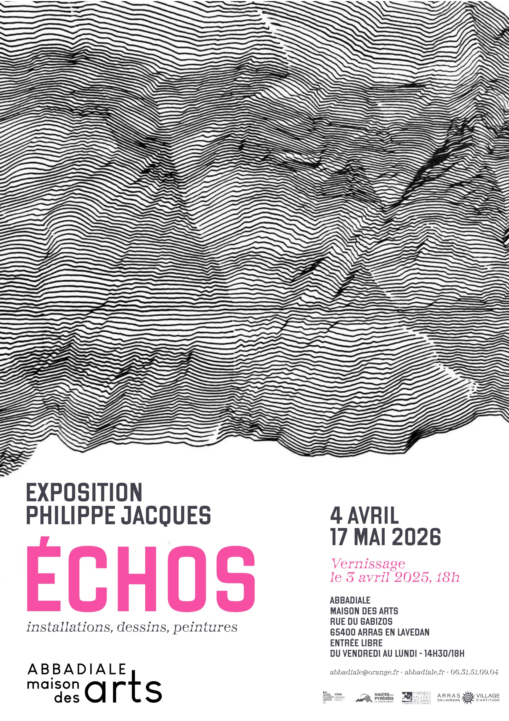 affiche exposition Philippe Jacques Echos du 4 avril au 17 mai 2026