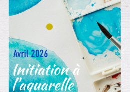 affiche atelier aquarelle Albrech à l'Abbadiale en avril 2026