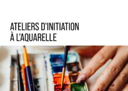 visuel pour les atleirs d'aquarelle de juin 2026 à l'Abbadiale avec Catherine Albrech