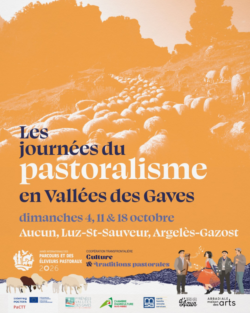 visuel des journées du pastoralisme en vallées des gaves en octobre 2026