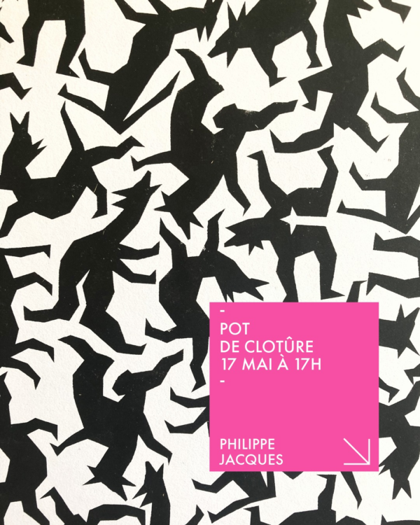 dessin d'Alain jacques - invitation au pot de clôture de l'exposition