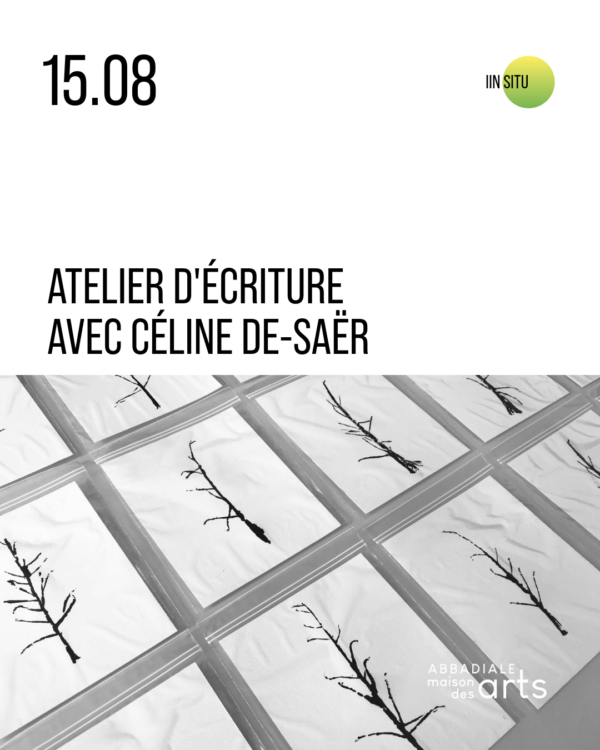 atelier d'ecriture In Situ animé par Céline De-Saër